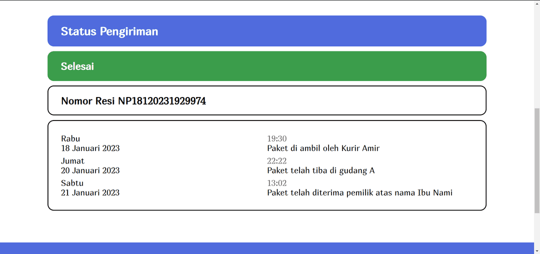 tracking delivery
