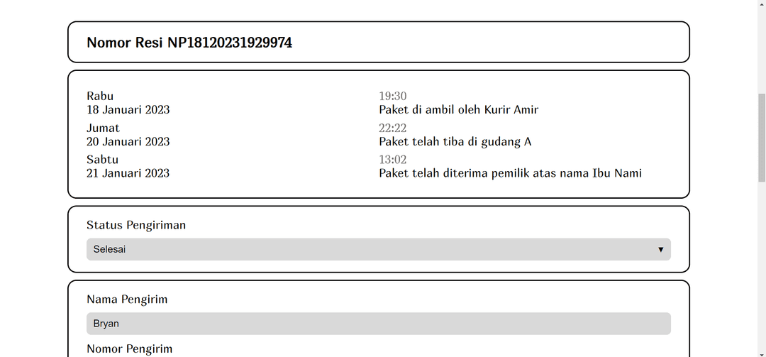 tracking delivery